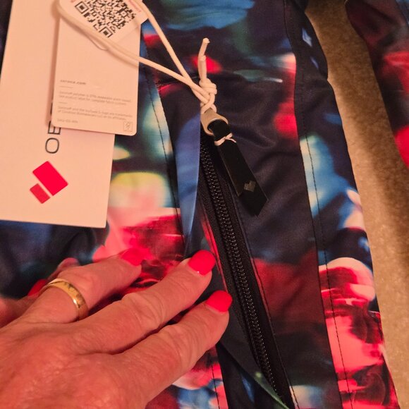 Obermeyer Rylee Print Jacket Teen Size S 8-10 Color Bloominescense, NEW Hooded - Picture 7 of 16